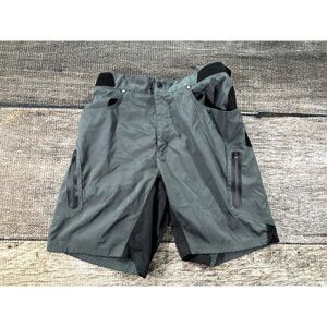 Zoic Ether Cycling Cargo Shorts With Essential Liner Grey Mens Size Large